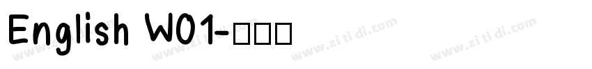English W01字体转换
